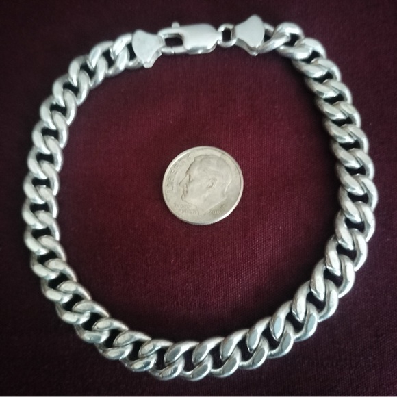 Sterling Silver Cuban Link 9 Inch Bracelet